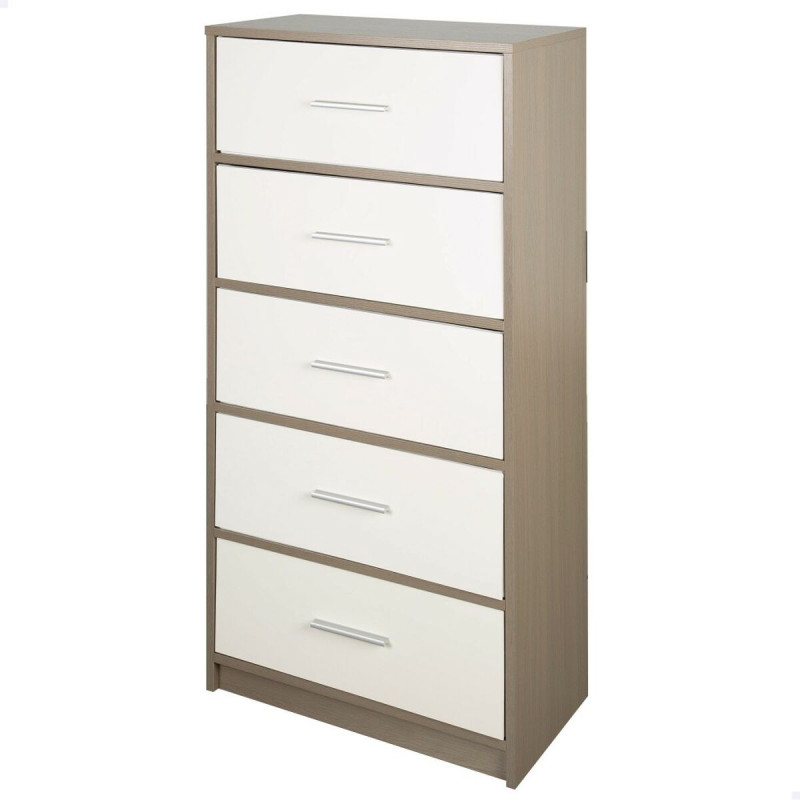 Cómoda Max Home Blanco Gris Moderno 58 x 112 x 30 cm Cómoda Max Home Blanco Gris Moderno 58 x 112 x 30 cm