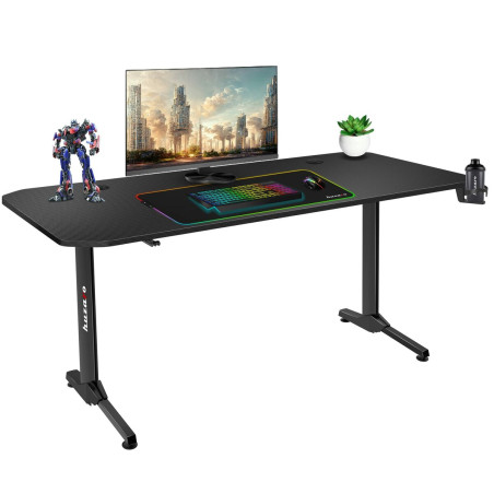 Mesa de Escritorio Gaming Huzaro HZ-Hero 4.7 Negro Madera MDF 160 x 75
