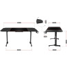 Mesa de Escritorio Gaming Huzaro HZ-Hero 4.7 Negro Madera MDF 160 x 75