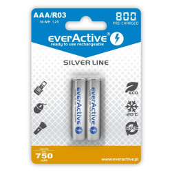 Pilas Recargables EverActive EVHRL03-800 AAA R03 1,2 V 3.7 V (2 Unidad