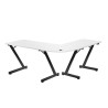 Mesa de Escritorio Gaming Huzaro HZ-Hero 7.0 Blanco Negro Fibra de car