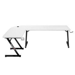 Mesa de Escritorio Gaming Huzaro HZ-Hero 7.0 Blanco Negro Fibra de car