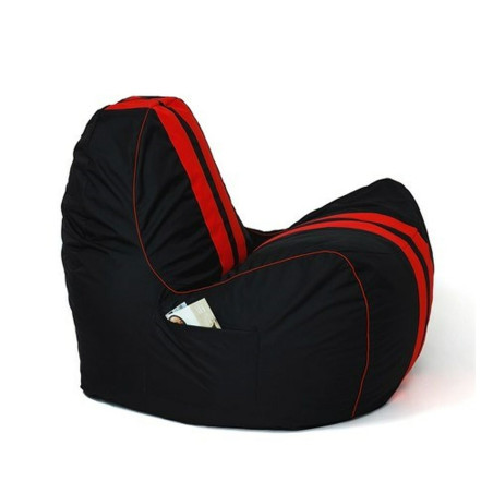 Puff GO GIFT Negro Rojo Oxford tejido antidesgarros Cuero ecológico 1