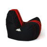 Puff GO GIFT Negro Rojo Oxford tejido antidesgarros Cuero ecológico 1