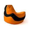 Puff GO GIFT Negro Naranja Oxford tejido antidesgarros 140 x 100 x 100