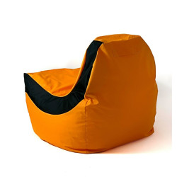 Puff GO GIFT Negro Naranja Oxford tejido antidesgarros 140 x 100 x 100