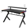 Mesa de Escritorio Gaming Huzaro HZ-Hero 5.0 RGB Negro Acero Fibra de