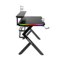 Mesa de Escritorio Gaming Huzaro HZ-Hero 5.0 RGB Negro Acero Fibra de