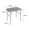 Marbueno Mesa Plegable Aluminio D25 Surtida Camping y Playa 60X45X25/6
