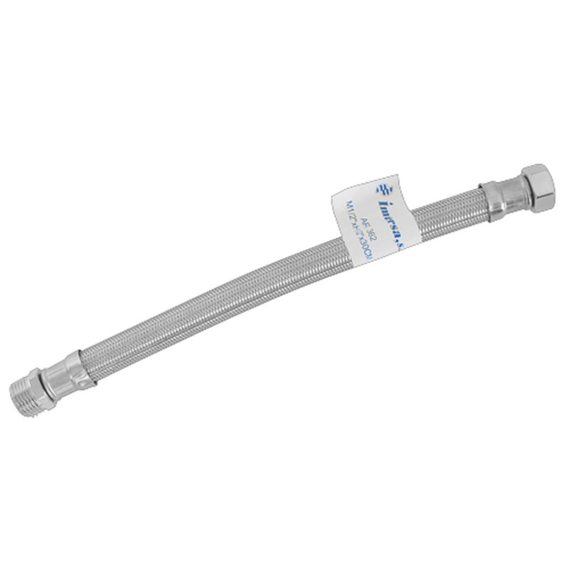 Latiguillo Imtersa Latón Caucho acero inoxidable AISI 304 Termo 30 cm