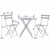 Conjunto de Mesa con 2 Sillas Gris