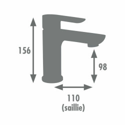 Grifo Monomando Edouard Rousseau MILK Grafito
