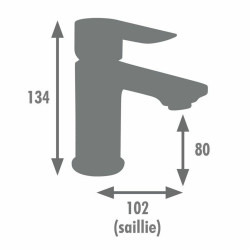 Grifo Monomando Edouard Rousseau MILK Grafito