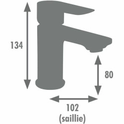 Grifo Monomando Edouard Rousseau MILK Grafito