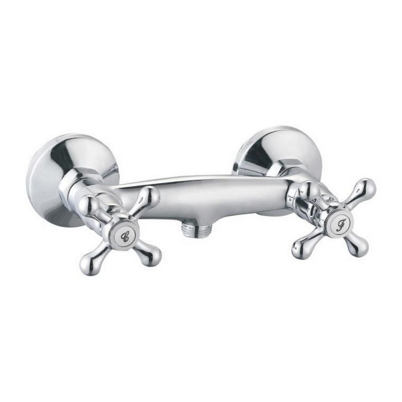 Grifo Bimando Rousseau Beverley Gris Metal Latón 15 cm Ducha