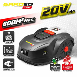 Robot cortacésped Gardeo GRO20V20WIFI 1000 M² 800 m²
