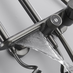 Columna de Ducha Fontastock Gris Acero Inoxidable ABS H 1/2" Grifo Mon