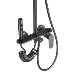 Columna de Ducha Fontastock Gris Acero Inoxidable ABS H 1/2" Grifo Mon