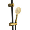 Columna de Ducha Fontastock Negro Dorado Acero Inoxidable ABS Cromado