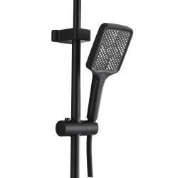 Columna de Ducha Fontastock Negro Acero Inoxidable ABS Plástico