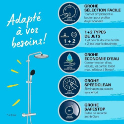 Columna de Ducha Grohe Vitalio Start System 250 ABS 22 mm 25 cm