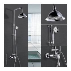 Columna de Ducha Rousseau Gris Chrome 150 mm