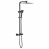 Columna de Ducha Oceanic Negro ABS 30 mm 30 cm 150 mm