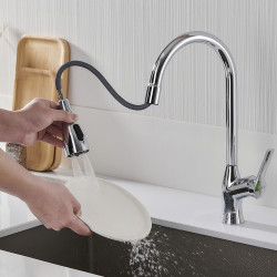 Grifo Monomando Fontastock Cromo Acero Inoxidable Latón Cerámico Ale