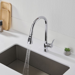 Grifo Monomando Fontastock Cromo Acero Inoxidable Latón Cerámico Ale