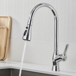 Grifo Monomando Fontastock Cromo Acero Inoxidable Latón Cerámico Ale