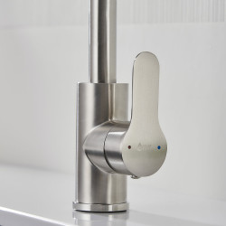 Grifo Monomando Fontastock Gris Acero Inoxidable Cerámico Aleación d