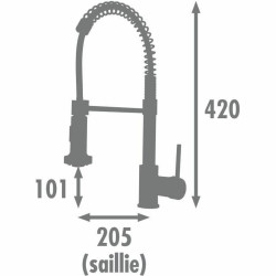 Grifo para Cocina Rousseau OPUS Gris Chrome