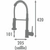 Grifo para Cocina Rousseau OPUS Gris Chrome