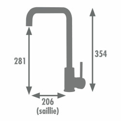 Grifo Monomando Edouard Rousseau SOTO Cromo Forma de C