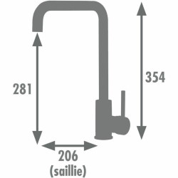 Grifo Monomando Edouard Rousseau SOTO Cromo Forma de C