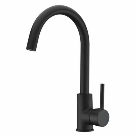 Grifo Monomando Rousseau 4060411 Negro Acero Inoxidable Latón