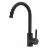 Grifo Monomando Rousseau 4060411 Negro Acero Inoxidable Latón