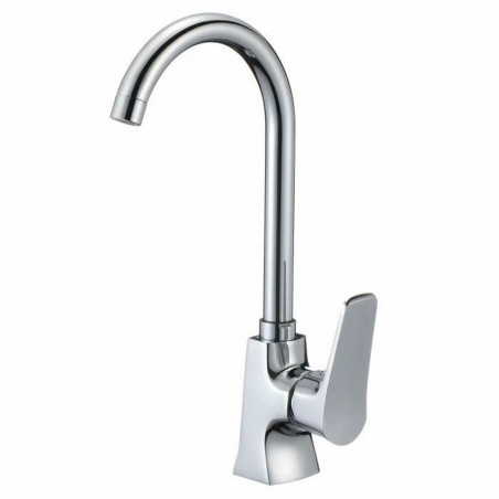 Grifo Monomando Rousseau Gris Chrome Acero Inoxidable Latón