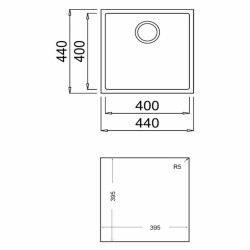Fregadero de Un Seno Teka Square 40.40 TG