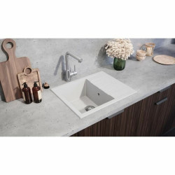 Fregadero de Un Seno con Escurridor Stradour 1C XS Blanco
