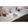 Fregadero de Un Seno con Escurridor Stradour 1C XS Blanco