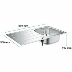 Fregadero de Un Seno Grohe 31552SD1 Gris