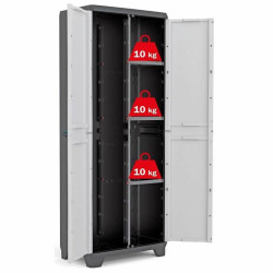 Estantería KIS 9726000 0616 02 Negro/Gris Resina Plástico 68 x 39 x