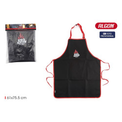 Delantal Algon 61 x 75,5 cm Negro Barbacoa