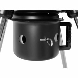Barbacoa de Carbón con Tapa y Ruedas Fieldmann FZG 1004 Negro Redondo