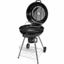 Barbacoa de Carbón con Tapa y Ruedas Fieldmann FZG 1004 Negro Redondo