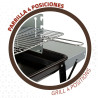Barbacoa de Carbón con Ruedas Aktive Metal esmaltado 90 x 85 x 32 cm