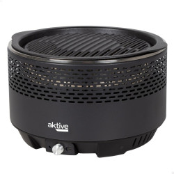 Barbacoa Portátil Aktive Redonda Sin humo Negro Acero Inoxidable Hier