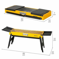 Barbacoa Portátil Aktive Acero 89 x 32 x 22 cm Amarillo