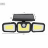 Foco Solar Aktive 28 x 9 x 12 cm (4 Unidades)